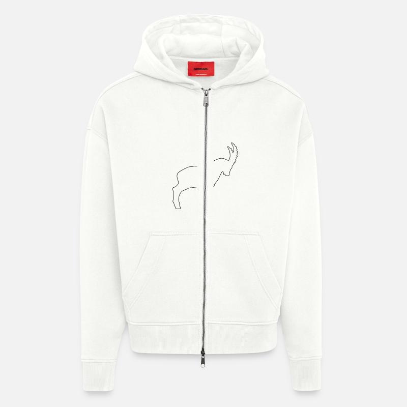 Steinbock - Zip Hoodie - made by SPREAD - OFF WHITE
