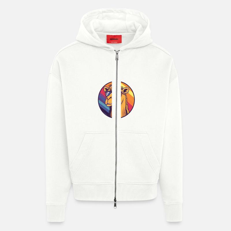 Kamel Comic Cool Sommer - Zip Hoodie - made by SPREAD - OFF WHITE