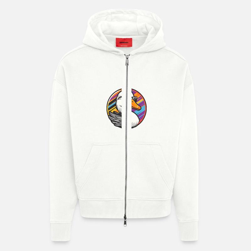 Goose Comic Cool Summer - Zip Hoodie - made by SPREAD - OFF WHITE