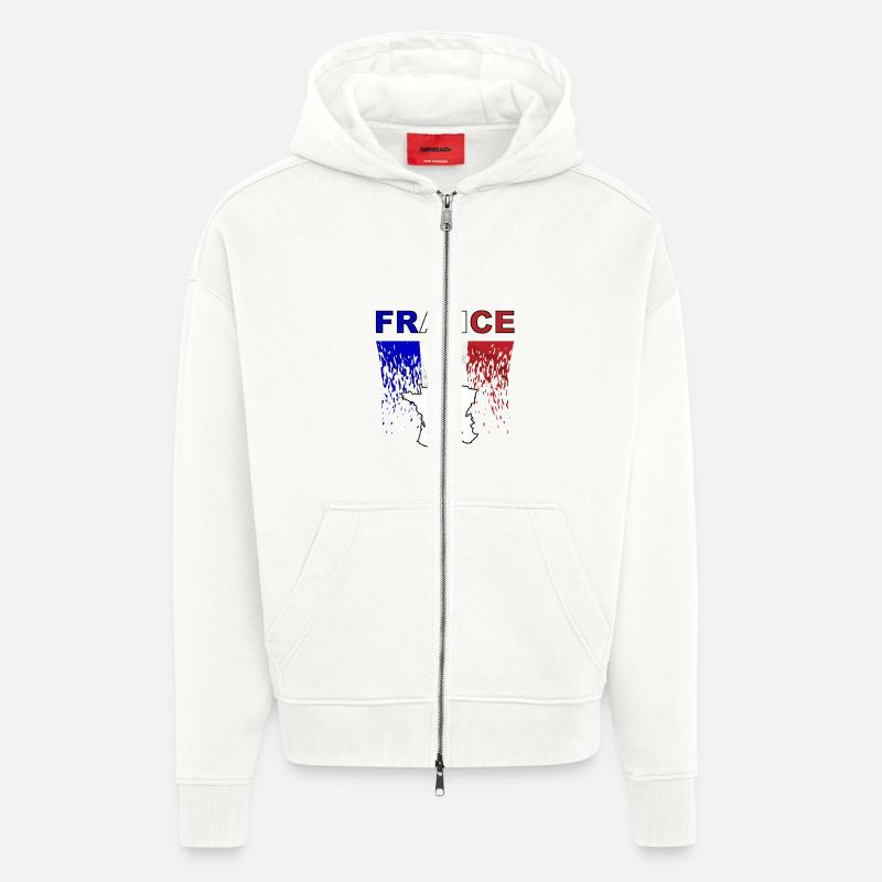 rugby - Zip Hoodie - made by SPREAD - OFF WHITE