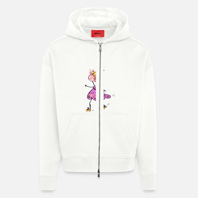 Exécution de la Princesse - Veste à capuche bio épaisse oversize fabriqué en UE - OFF WHITE