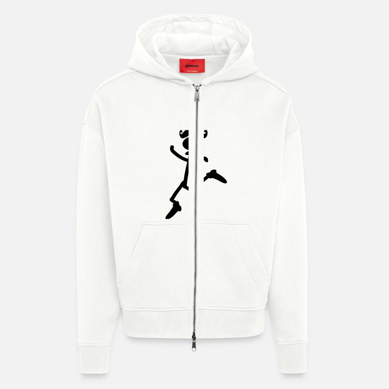 Lustige Haar Junge Tänzer - Zip Hoodie - made by SPREAD - OFF WHITE