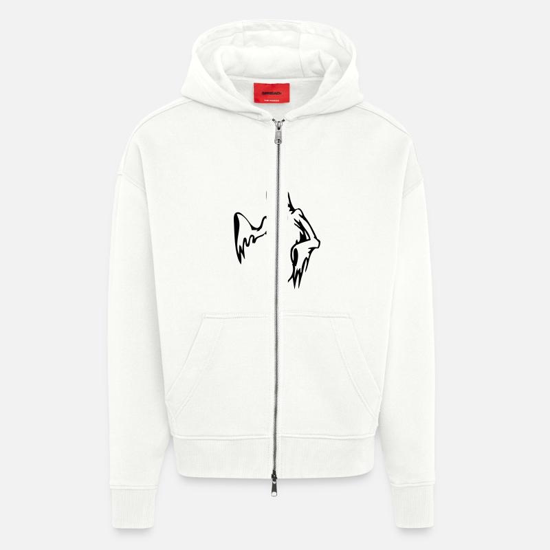 Geist Gespenst - Zip Hoodie - made by SPREAD - OFF WHITE