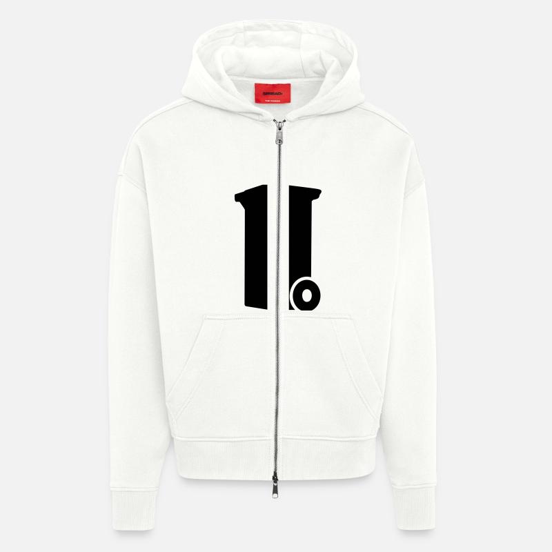Déchet - Veste à capuche bio épaisse oversize fabriqué en UE - OFF WHITE