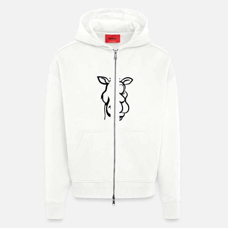 Kamel witzig tier lustig - Zip Hoodie - made by SPREAD - OFF WHITE