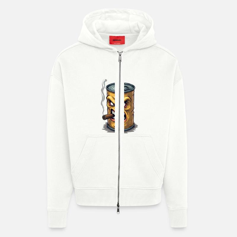 Étain - Veste à capuche bio épaisse oversize fabriqué en UE - OFF WHITE