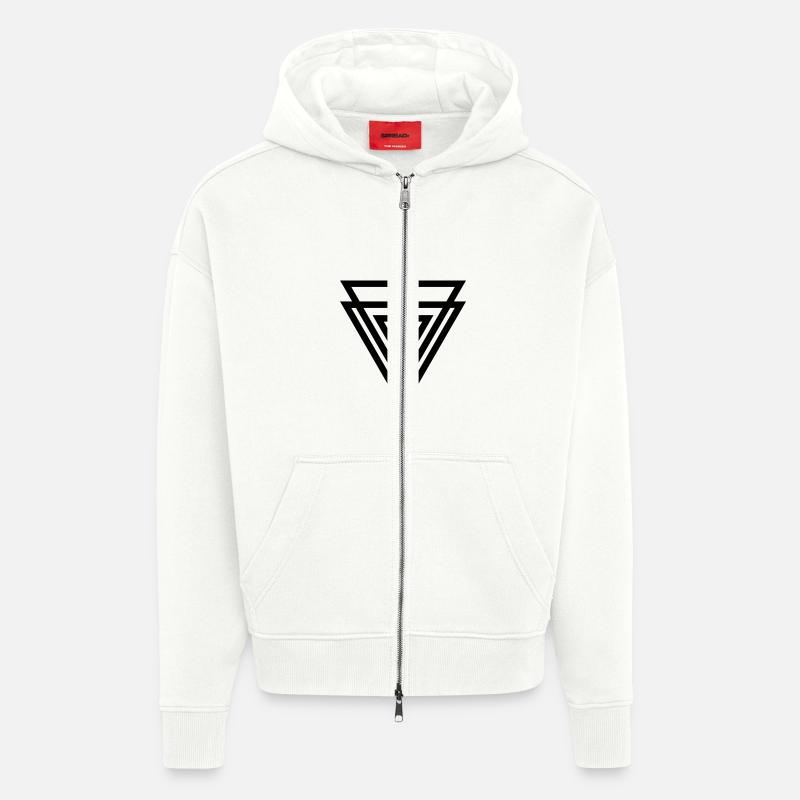 Hipster Triangle - Zip Hoodie - made by SPREAD - OFF WHITE