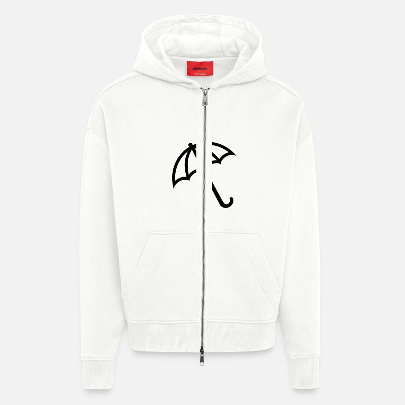 Parapluie - Veste à capuche bio épaisse oversize fabriqué en UE - OFF WHITE