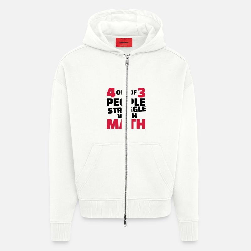 Mathe - Zip Hoodie - made by SPREAD - OFF WHITE