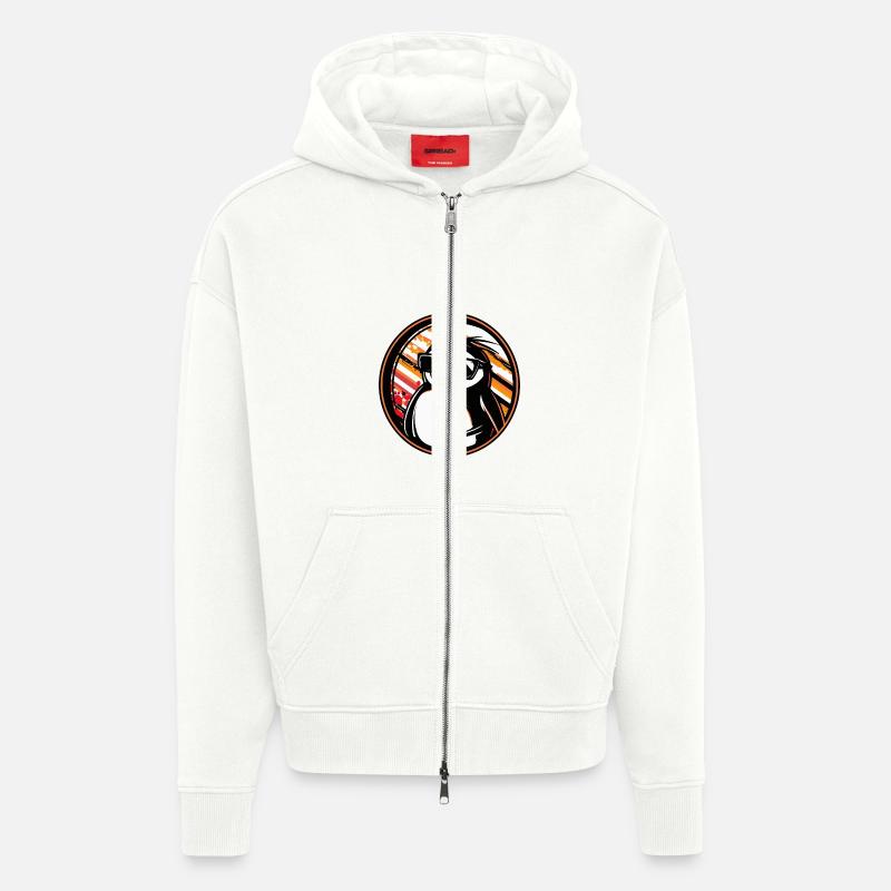 Pinguin Comic Cool Sommer - Zip Hoodie - made by SPREAD - OFF WHITE