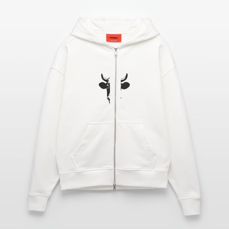 Grinsende Kuh Zip Hoodie - made by SPREAD