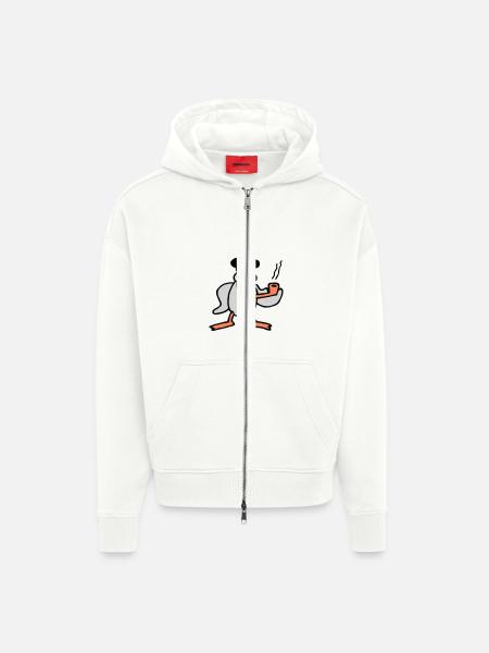 kapitaen_moewe - Zip Hoodie - made by SPREAD - OFF WHITE