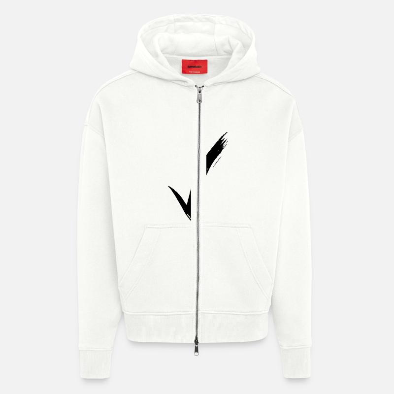 check - Zip Hoodie - made by SPREAD - OFF WHITE
