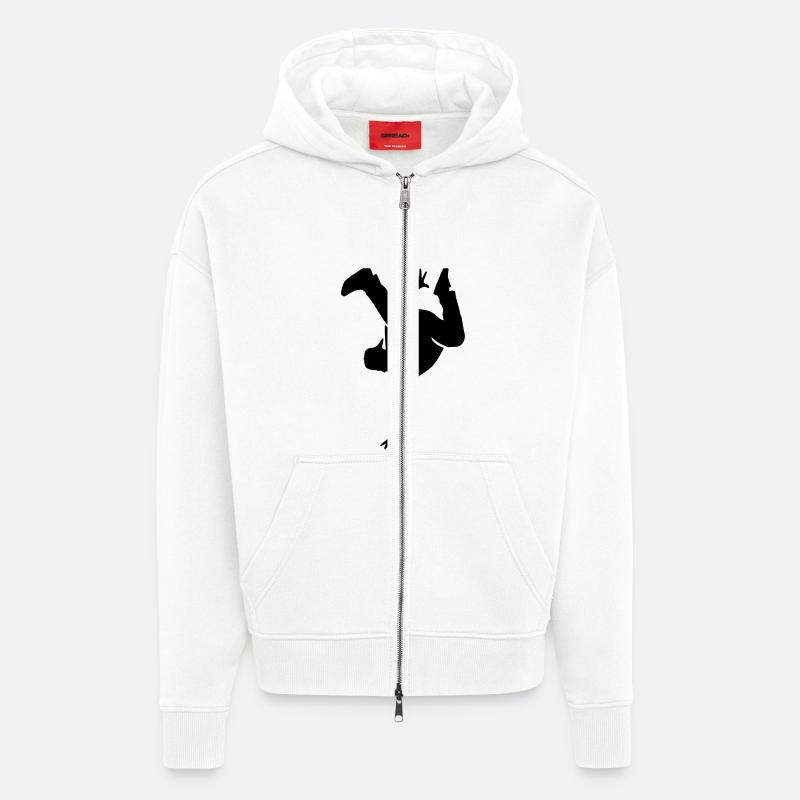 Breakdance - Veste à capuche bio épaisse oversize fabriqué en UE - OFF WHITE