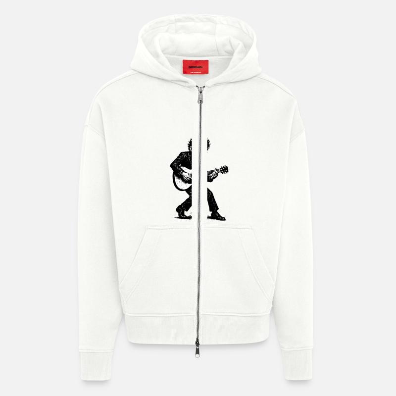 Singer Songwriter | The Monkey Dancer - Zip Hoodie - made by SPREAD - OFF WHITE