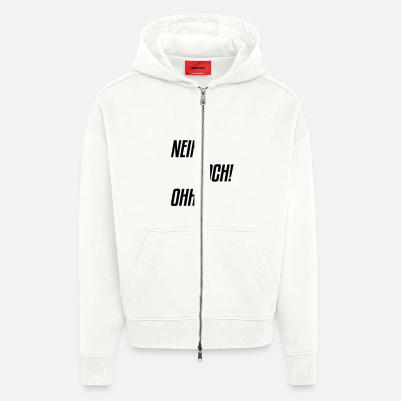 nein doch ohh - Zip Hoodie - made by SPREAD - OFF WHITE