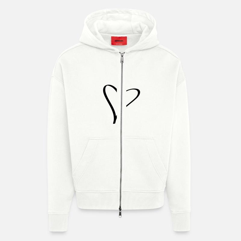 Herz - Zip Hoodie - made by SPREAD - OFF WHITE