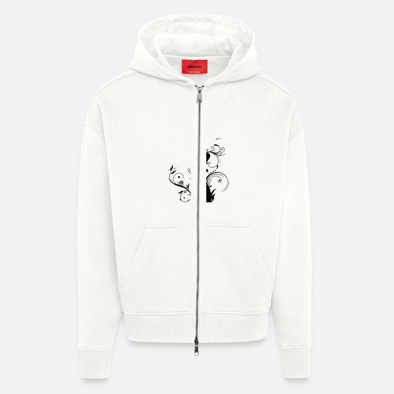 Echecs - Veste à capuche bio épaisse oversize fabriqué en UE - OFF WHITE