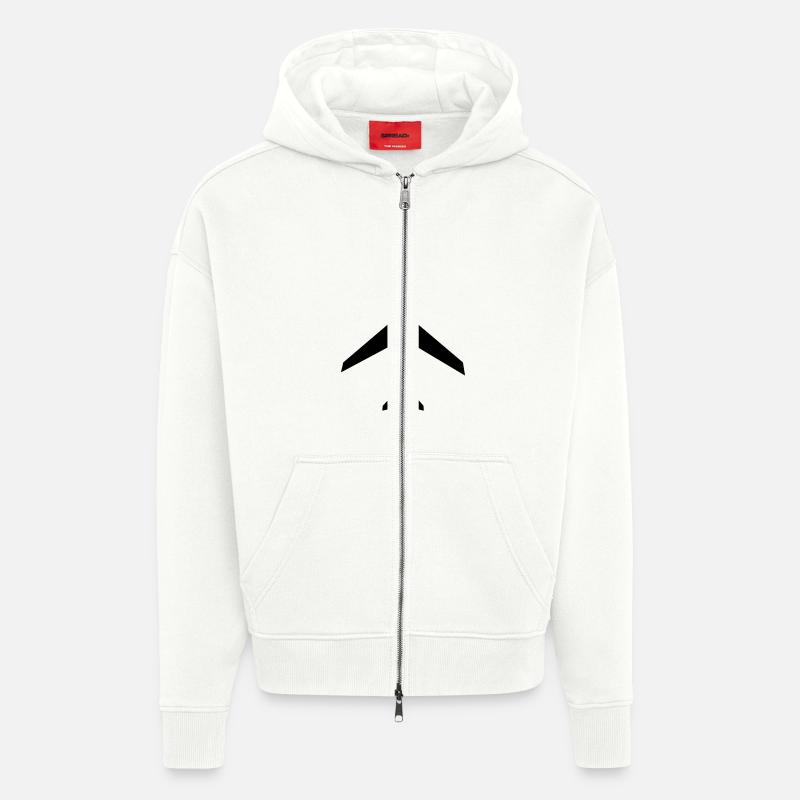 flugzeug - Zip Hoodie - made by SPREAD - OFF WHITE