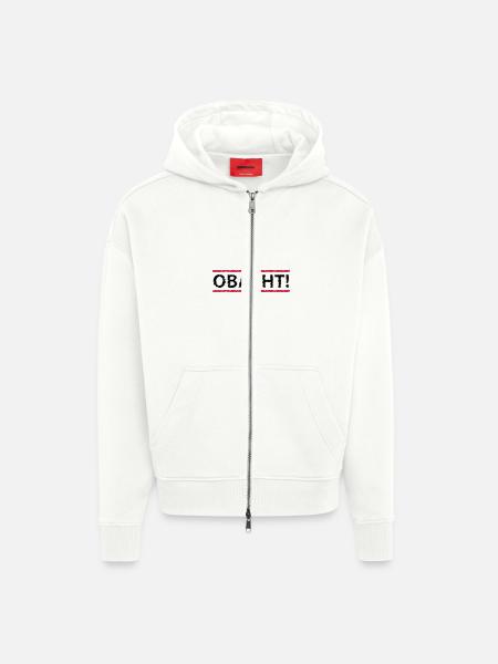 Obacht, 2fb - Zip Hoodie - made by SPREAD - OFF WHITE