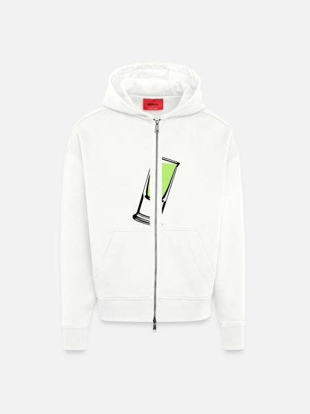 schnapsglass2 - Zip Hoodie - made by SPREAD - OFF WHITE