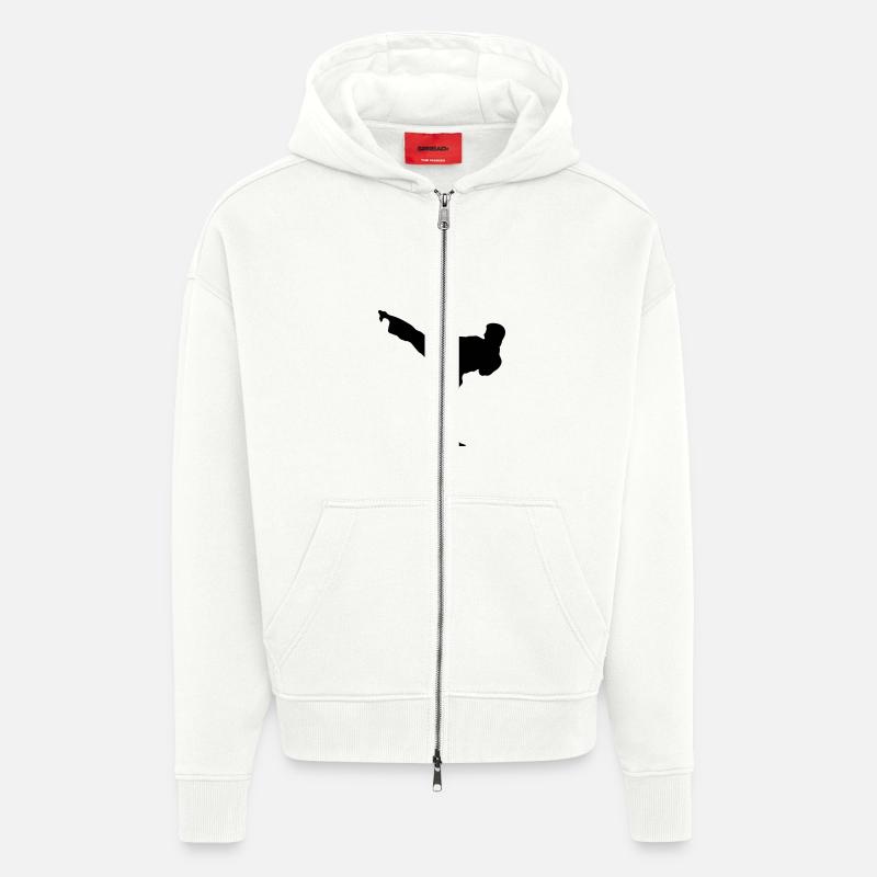 Belle tentative de la gauche - Veste à capuche bio épaisse oversize fabriqué en UE - OFF WHITE