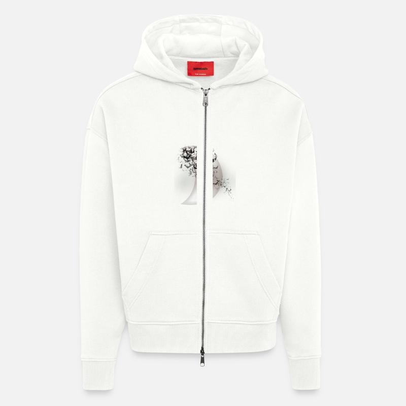 fledermäuse - Zip Hoodie - made by SPREAD - OFF WHITE