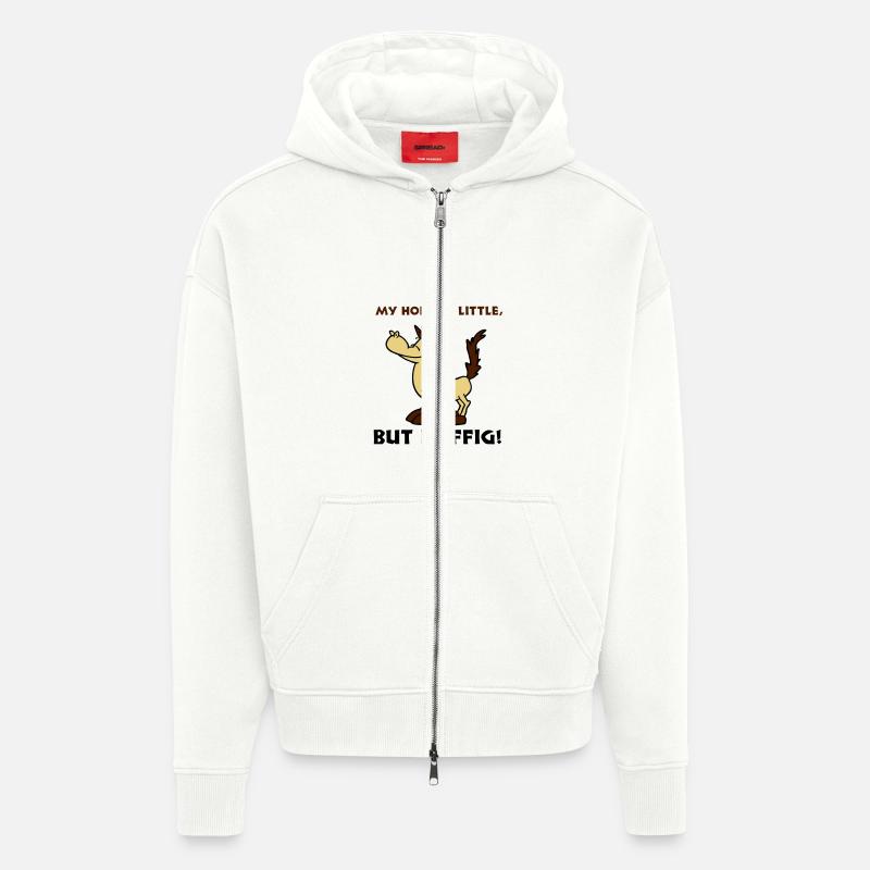 Petit mais intelligent - Veste à capuche bio épaisse oversize fabriqué en UE - OFF WHITE