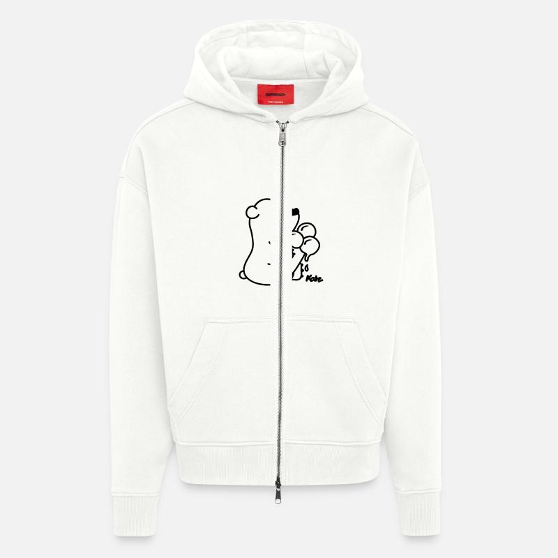 Eisbär - Veste à capuche bio épaisse oversize fabriqué en UE - OFF WHITE