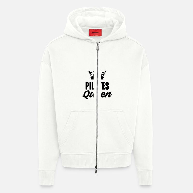 Pilates Queen Crown - Zip Hoodie - made by SPREAD - OFF WHITE