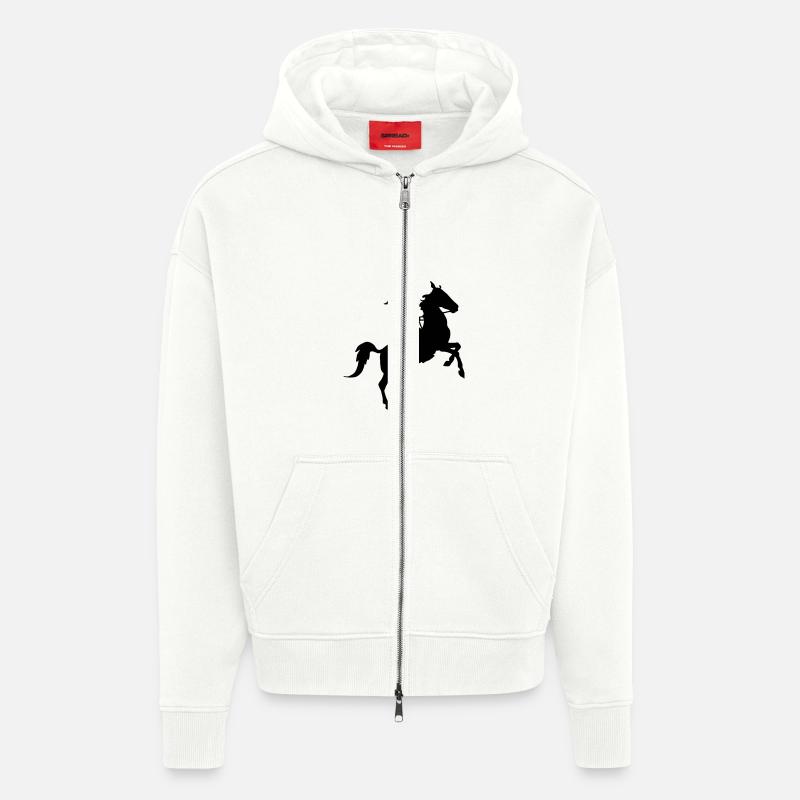 Cavalière - Veste à capuche bio épaisse oversize fabriqué en UE - OFF WHITE