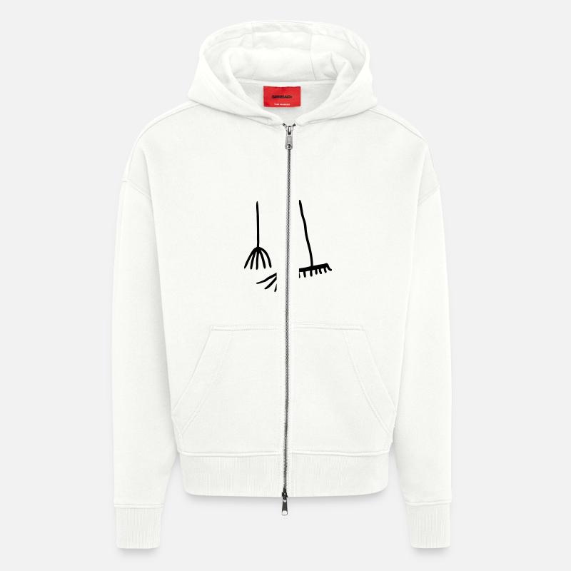 Outils de jardin - Veste à capuche bio épaisse oversize fabriqué en UE - OFF WHITE