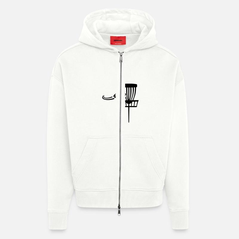 Disc Golf - Veste à capuche bio épaisse oversize fabriqué en UE - OFF WHITE