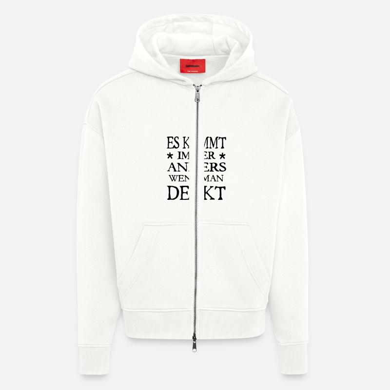 es kommt immer anders - Zip Hoodie - made by SPREAD - OFF WHITE