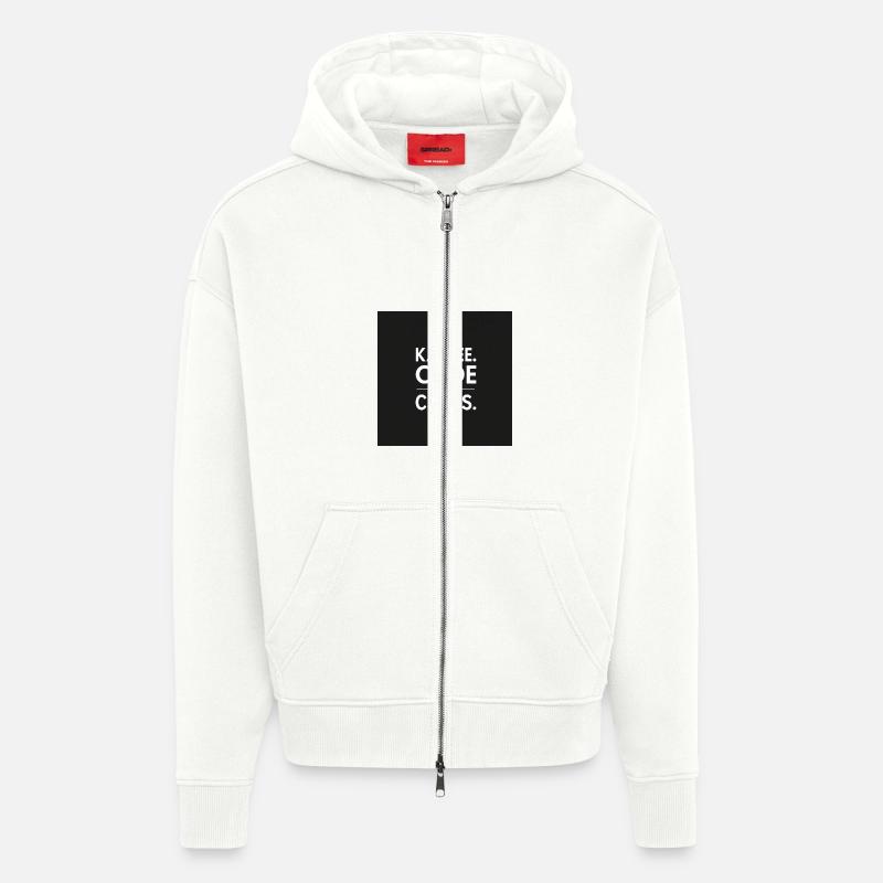 Kaffee, Code, Chaos - Zip Hoodie - made by SPREAD - OFF WHITE