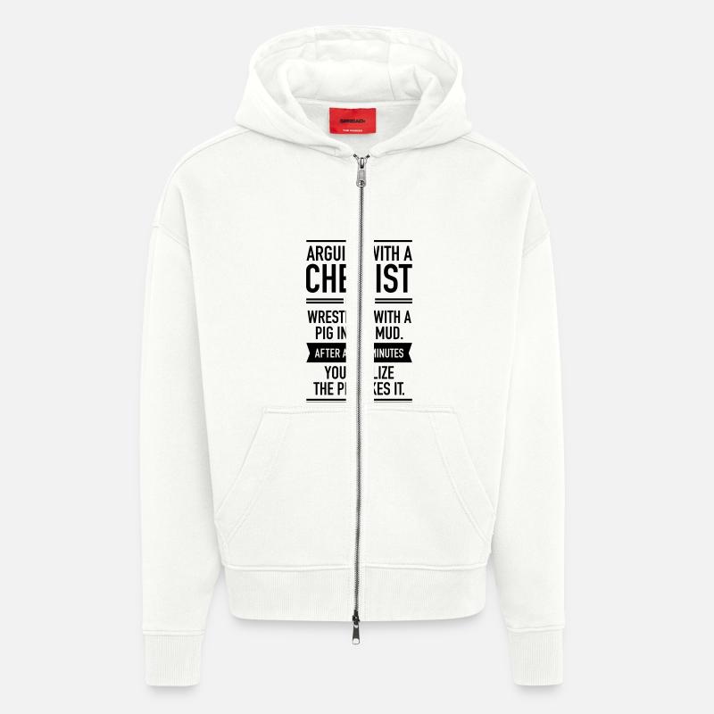 Arguing WIth A Chemist - Zip Hoodie - made by SPREAD - OFF WHITE