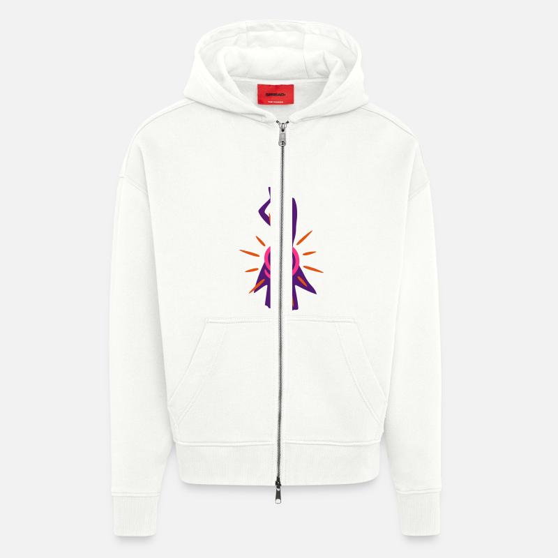 danse du ventre / danse du ventre - Veste à capuche bio épaisse oversize fabriqué en UE - OFF WHITE