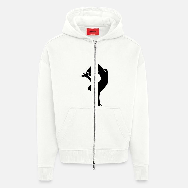 Breakdance - Veste à capuche bio épaisse oversize fabriqué en UE - OFF WHITE