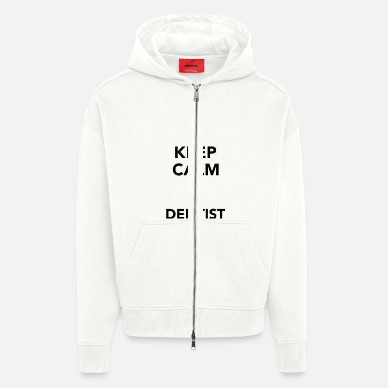 Dentiste - Veste à capuche bio épaisse oversize fabriqué en UE - OFF WHITE