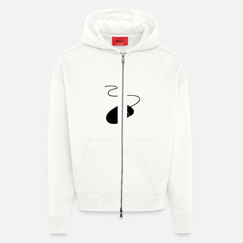 computermaus - Zip Hoodie - made by SPREAD - OFF WHITE