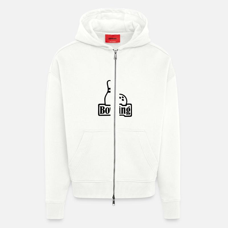 Bowling - Veste à capuche bio épaisse oversize fabriqué en UE - OFF WHITE