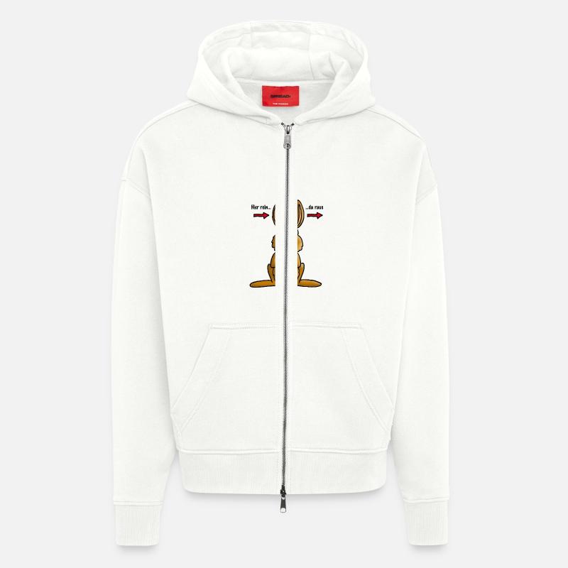 hase_02_e - Veste à capuche bio épaisse oversize fabriqué en UE - OFF WHITE