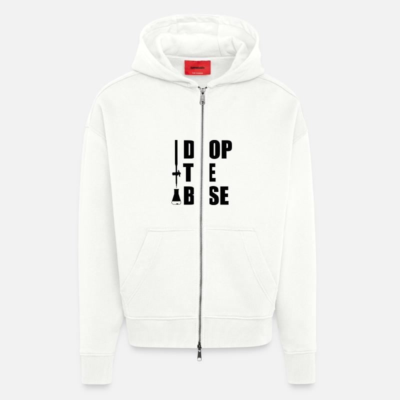 Drop the Base! - Zip Hoodie - made by SPREAD - OFF WHITE