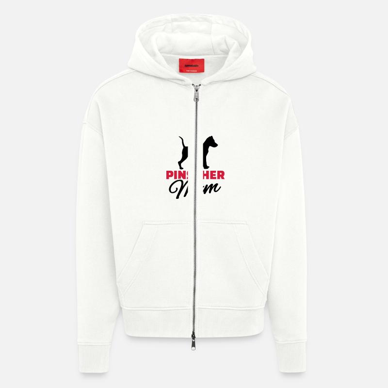 Pinscher Mom - Veste à capuche bio épaisse oversize fabriqué en UE - OFF WHITE