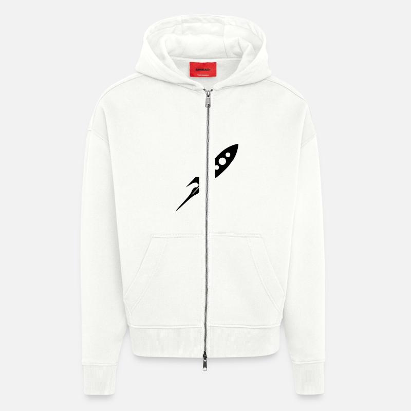 fusée - Veste à capuche bio épaisse oversize fabriqué en UE - OFF WHITE