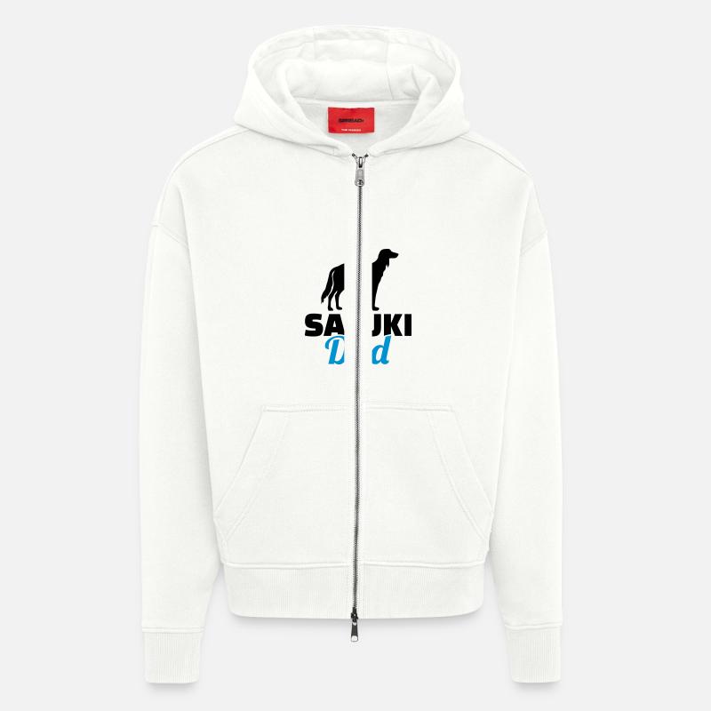 Saluki - Veste à capuche bio épaisse oversize fabriqué en UE - OFF WHITE