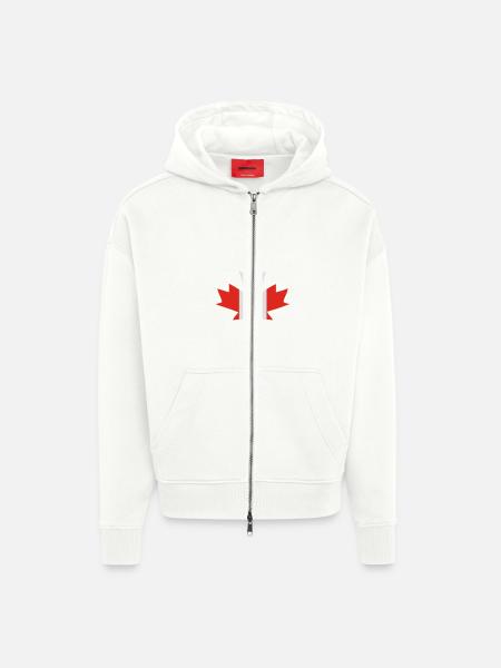Canada - Veste à capuche bio épaisse oversize fabriqué en UE - OFF WHITE