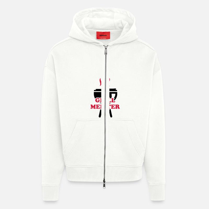 Maître de gril - Veste à capuche bio épaisse oversize fabriqué en UE - OFF WHITE
