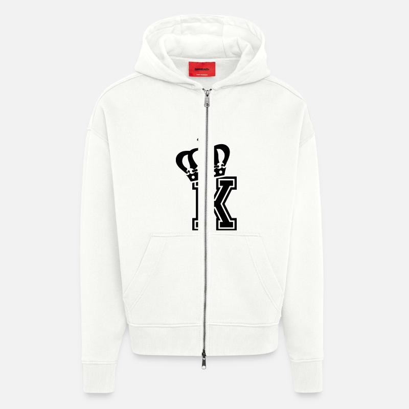 Buchstabe K - Zip Hoodie - made by SPREAD - OFF WHITE