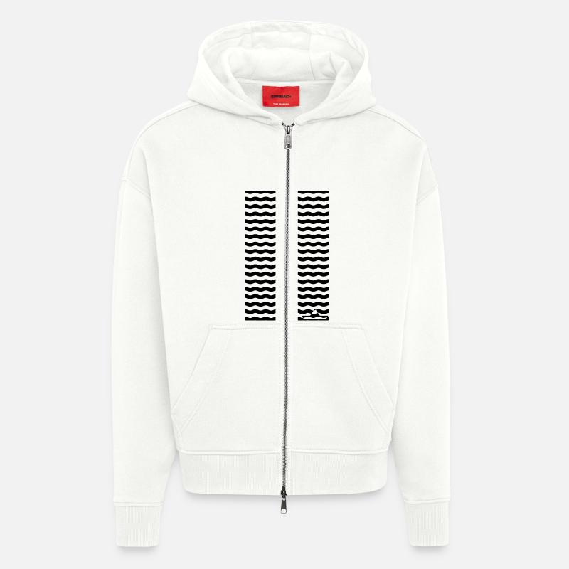 Wellen mit Boot - Zip Hoodie - made by SPREAD - OFF WHITE